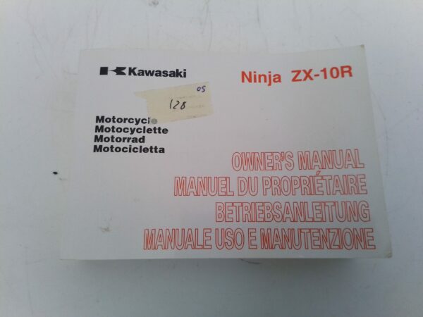 Kawasaki Ninja ZX-10R 2005 Libretto uso e Manutenzione 999761265 GB fr de it